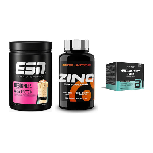 Regenerations-Set: ESN Designer + Scitec Zinc + BioTech Arthro – alle enthaltenen Artikel
