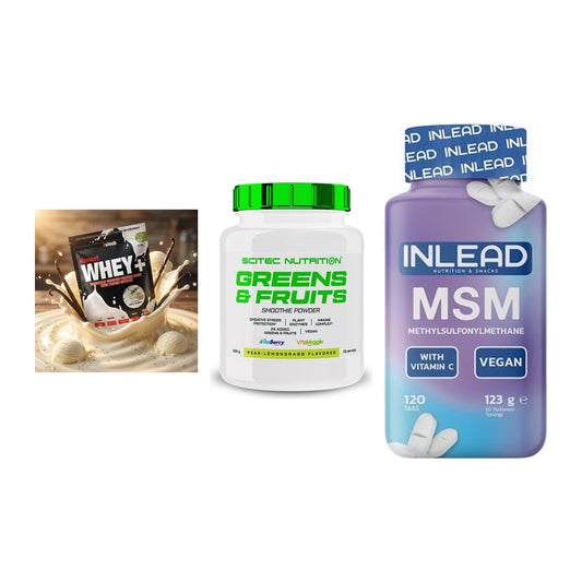 Regenerations-Set: Sinob Honest + Scitec Greens + INLEAD MSM – alle enthaltenen Artikel