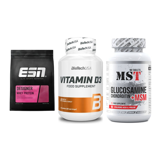 Regenerations-Set: ESN Designer + BioTech Vitamin + MST Glucosamine – alle enthaltenen Artikel