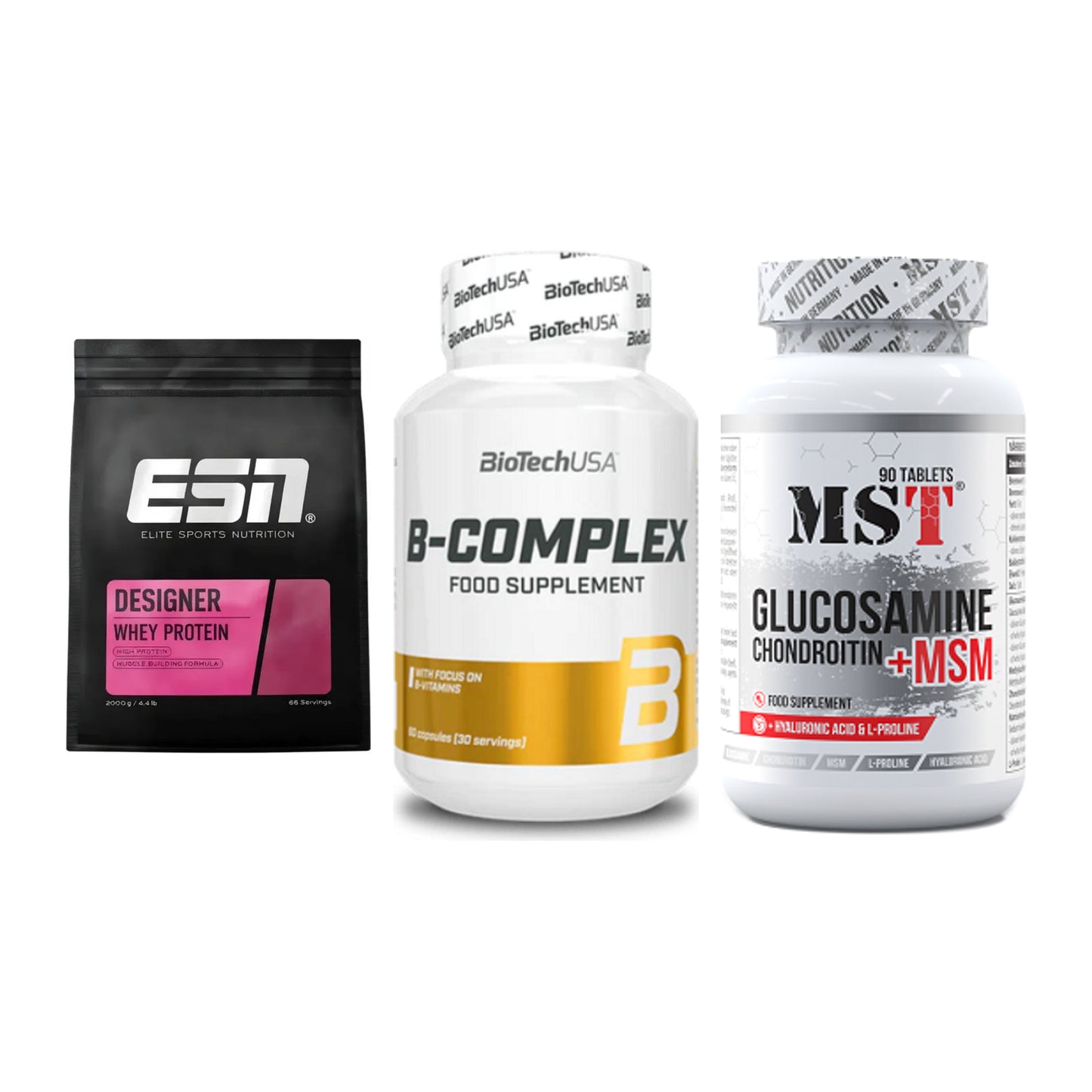 Regenerations-Set: ESN Designer + BioTech B + MST Glucosamine – alle enthaltenen Artikel