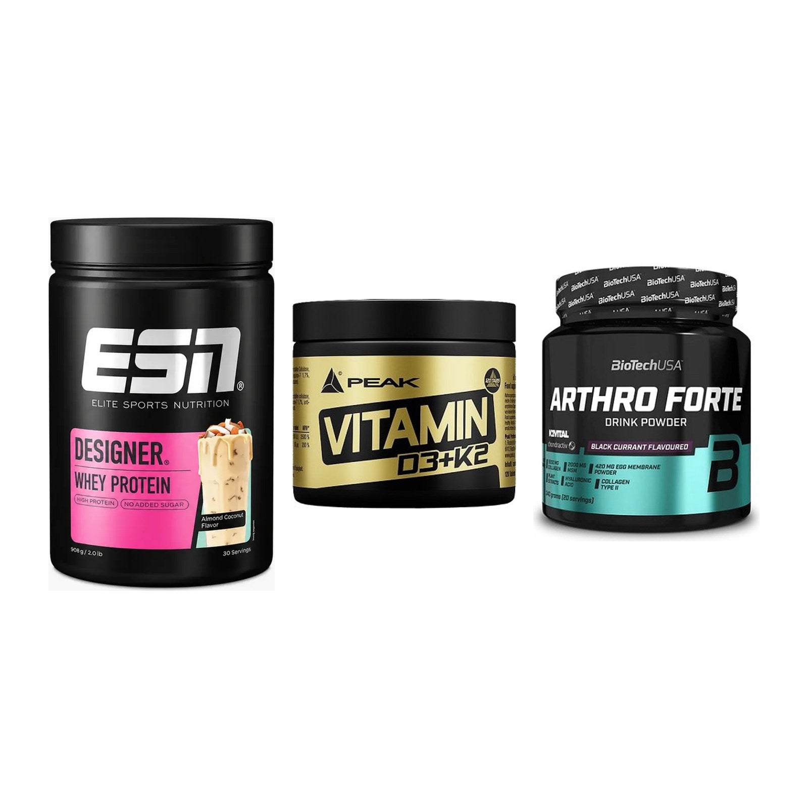 Regenerations-Set: ESN Designer + Peak Vitamin + BioTech Arthro – alle enthaltenen Artikel