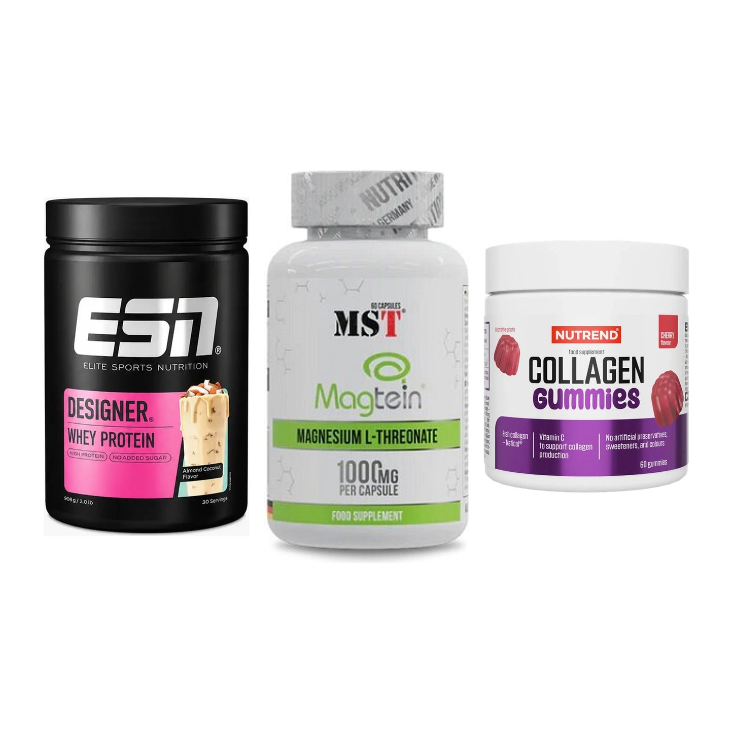 Regenerations-Set: ESN Designer + MST Magnesium + Nutrend Collage – alle enthaltenen Artikel