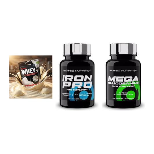 Regenerations-Set: Sinob Honest + Scitec Iron Pro + Scitec Mega – alle enthaltenen Artikel