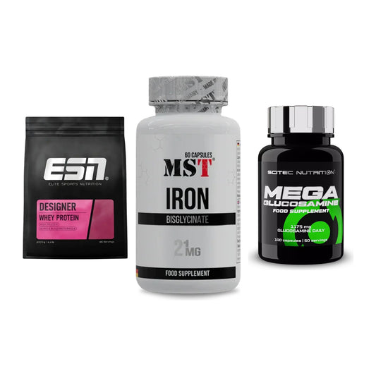 Regenerations-Set: ESN Designer + MST Iron + Scitec Mega – alle enthaltenen Artikel
