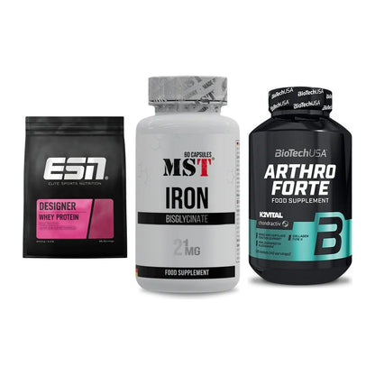 Regenerations-Set: ESN Designer + MST Iron + BioTech Arthro – alle enthaltenen Artikel