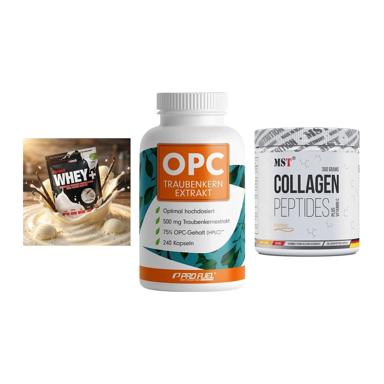 Regenerations-Set: Sinob Honest + ProFuel OPC + MST Collagen – alle enthaltenen Artikel