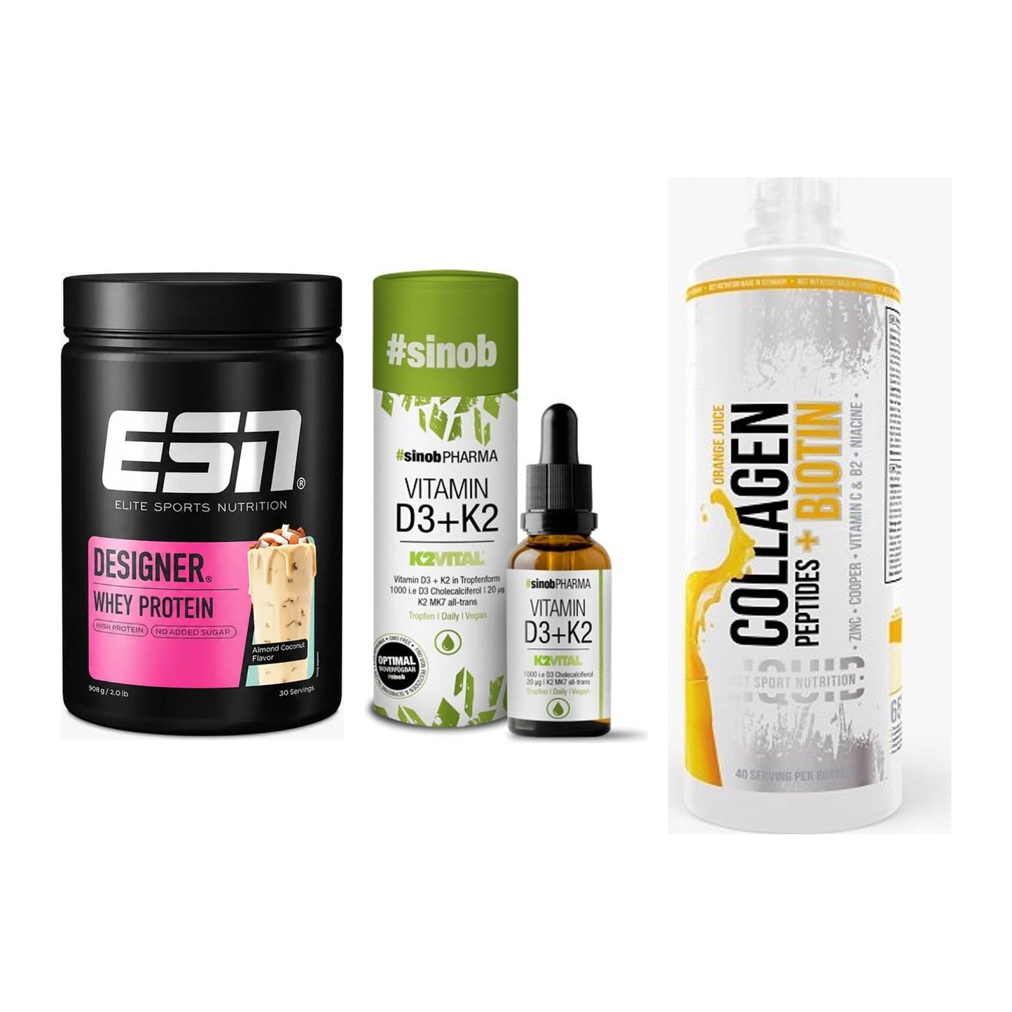 Regenerations-Set: ESN Designer + Sinob Vitamin + MST Collagen – alle enthaltenen Artikel