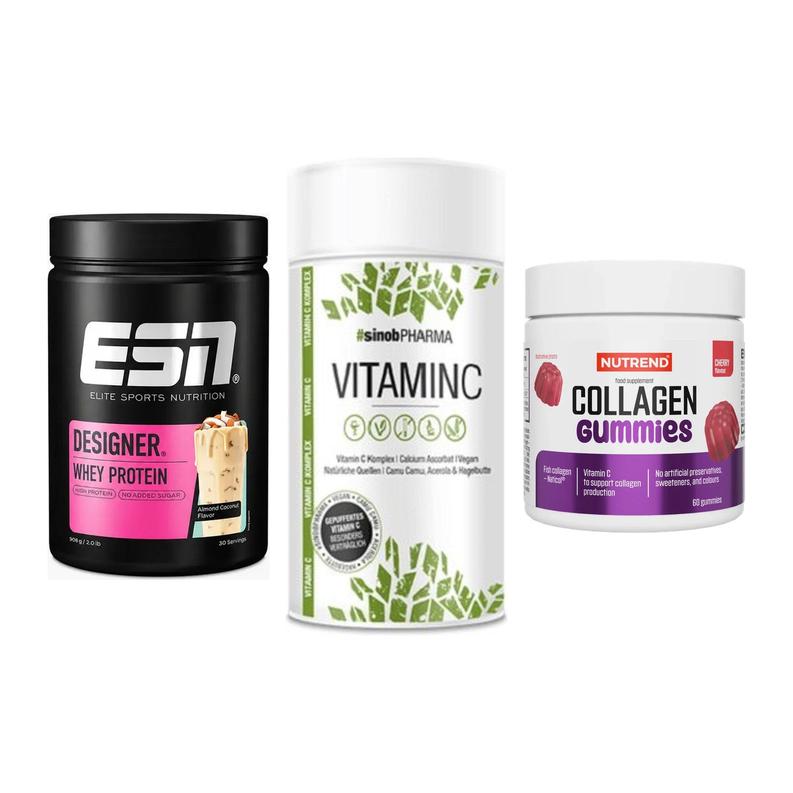 Regenerations-Set: ESN Designer + Sinob Vitamin C + Nutrend Collage – alle enthaltenen Artikel