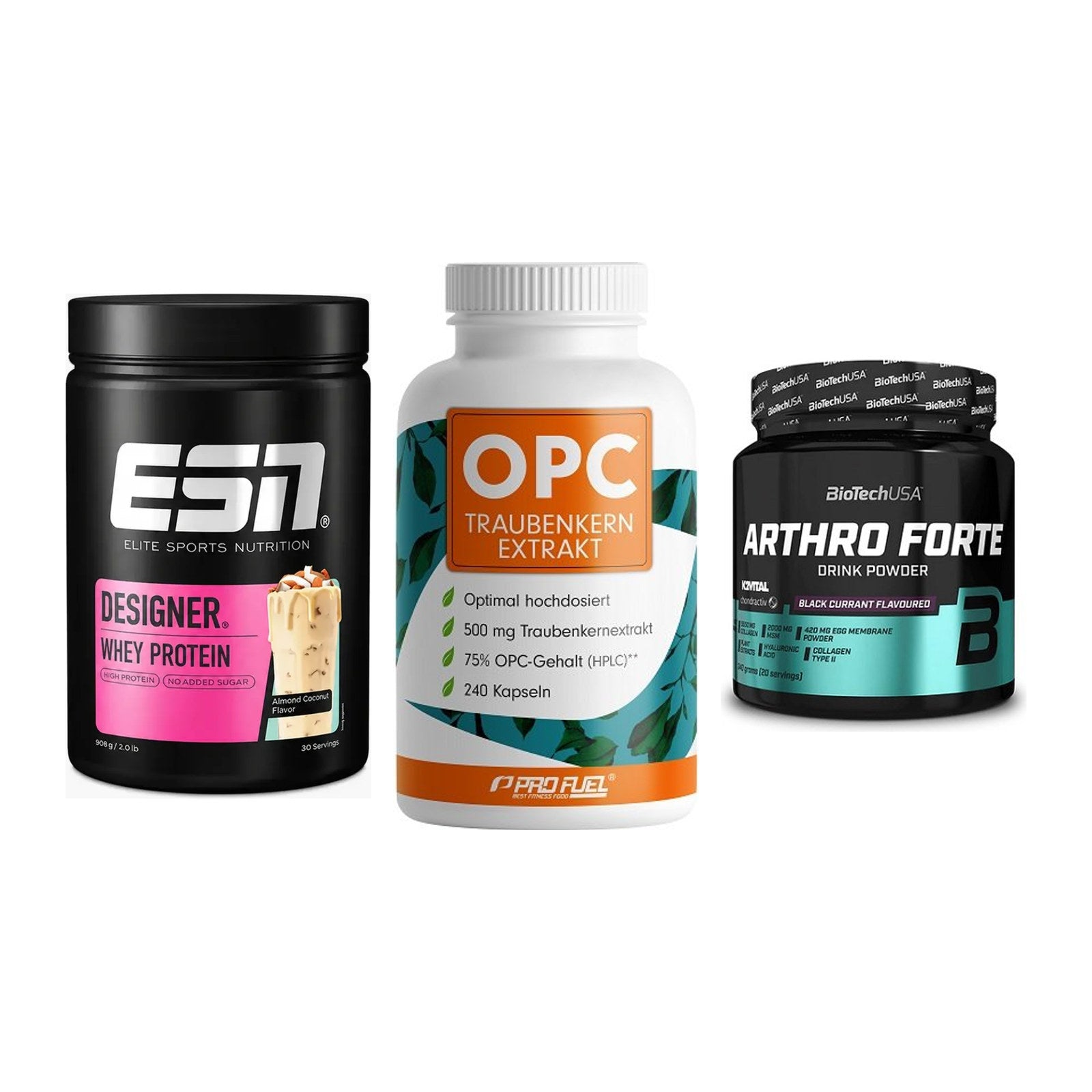Regenerations-Set: ESN Designer + ProFuel OPC + BioTech Arthro – alle enthaltenen Artikel
