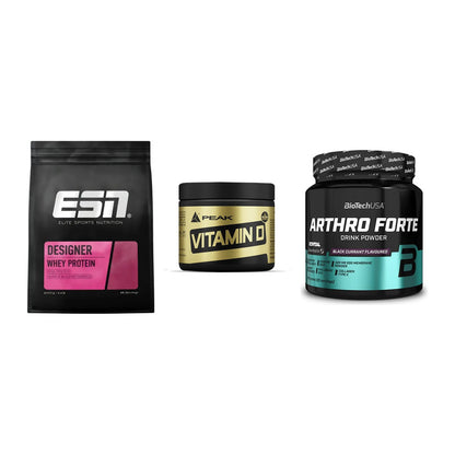 Regenerations-Set: ESN Designer + Peak Vitamin D + BioTech Arthro – alle enthaltenen Artikel