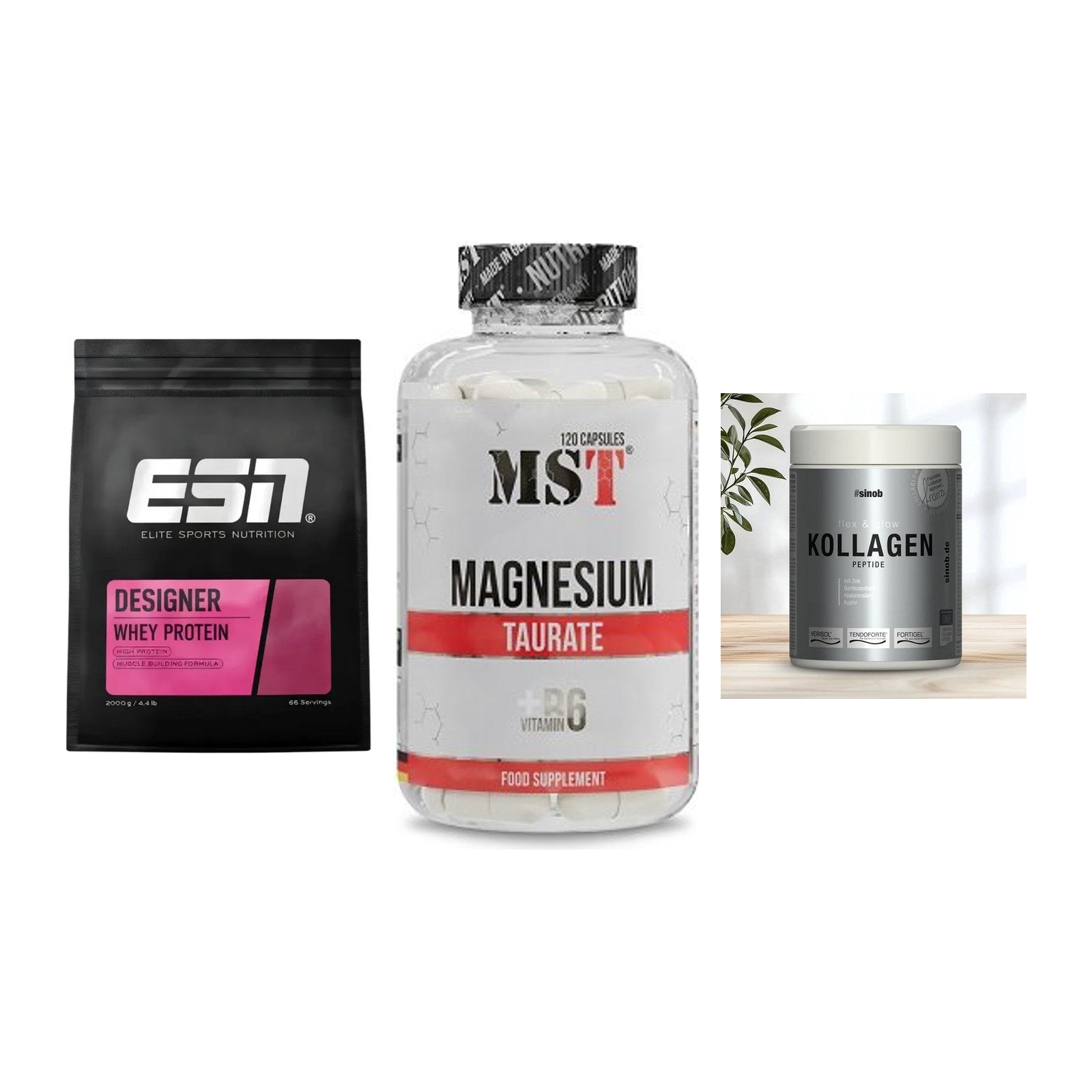 Regenerations-Set: ESN Designer + MST Magnesium + Sinob Kollagen – alle enthaltenen Artikel