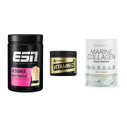 Regenerations-Set: ESN Designer + Peak Vitamin D + BioTech Marine – alle enthaltenen Artikel
