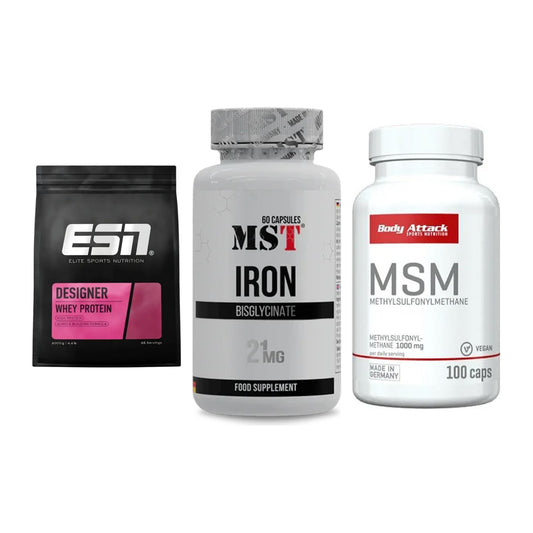 Regenerations-Set: ESN Designer + MST Iron + Body Attack MSM – alle enthaltenen Artikel