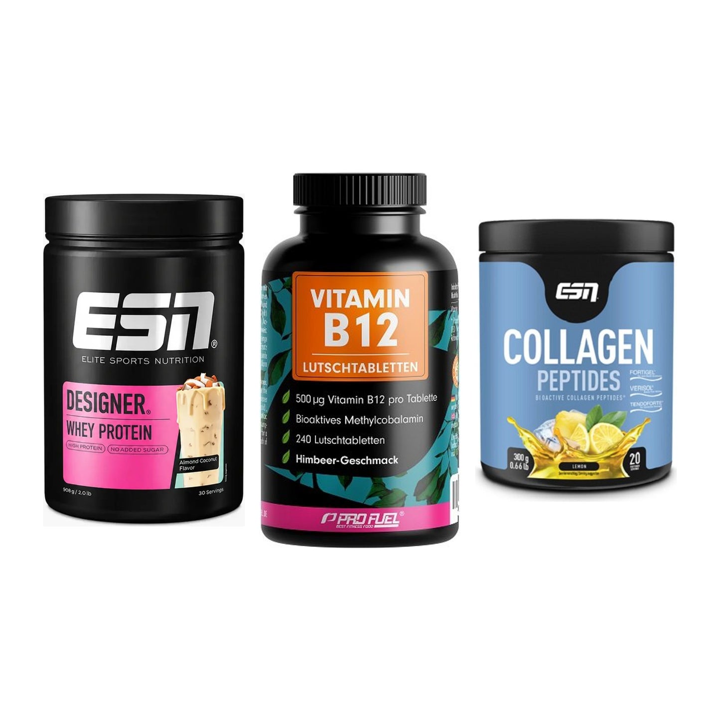 Regenerations-Set: ESN Designer + ProFuel Vitamin + ESN Collagen – alle enthaltenen Artikel