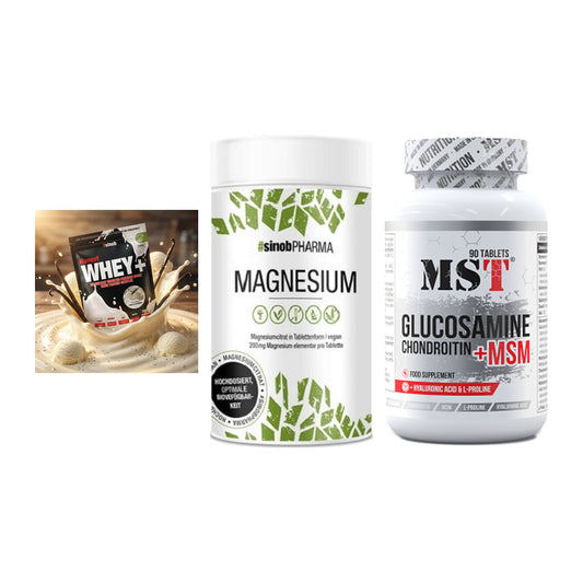 Regenerations-Set: Sinob Honest + Sinob Magnesium + MST Glucosamine – alle enthaltenen Artikel