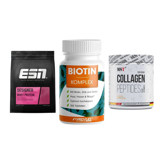 Regenerations-Set: ESN Designer + ProFuel BIOTIN + MST Collagen – alle enthaltenen Artikel