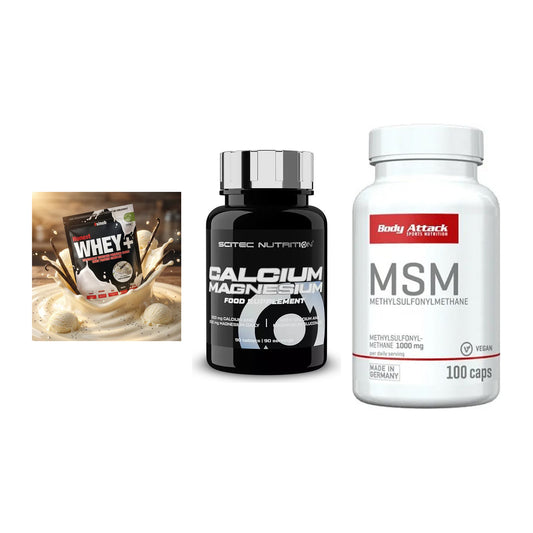 Regenerations-Set: Sinob Honest + Scitec Calcium + Body Attack MSM – alle enthaltenen Artikel