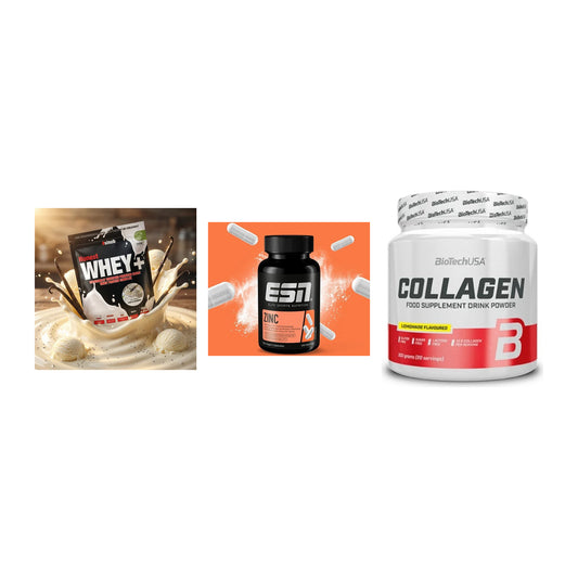 Regenerations-Set: Sinob Honest Whey+ + ESN Zinc + BioTech Collagen – alle enthaltenen Artikel