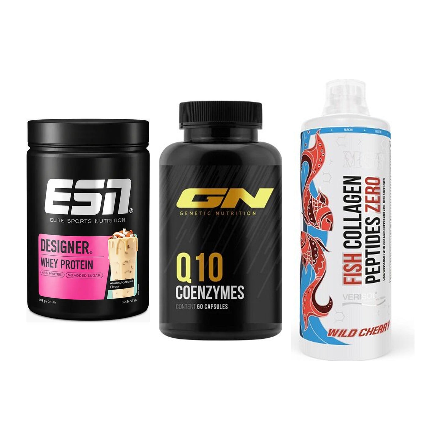 Regenerations-Set: ESN Designer + GN Q10 Health + MST Fish – alle enthaltenen Artikel