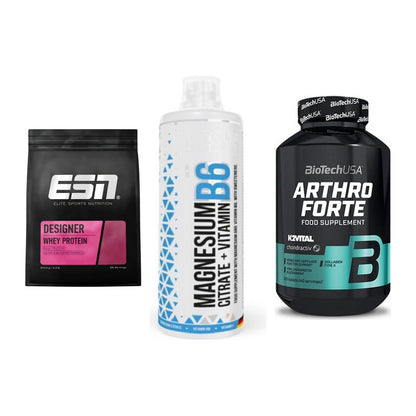 Regenerations-Set: ESN Designer + MST Magnesium + BioTech Arthro – alle enthaltenen Artikel