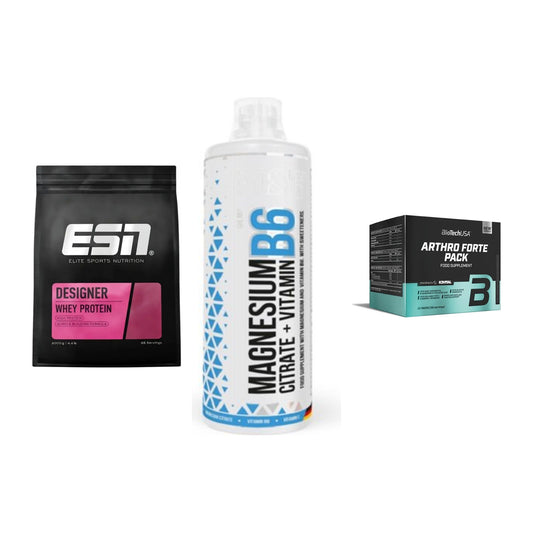 Regenerations-Set: ESN Designer + MST Magnesium + BioTech Arthro – alle enthaltenen Artikel