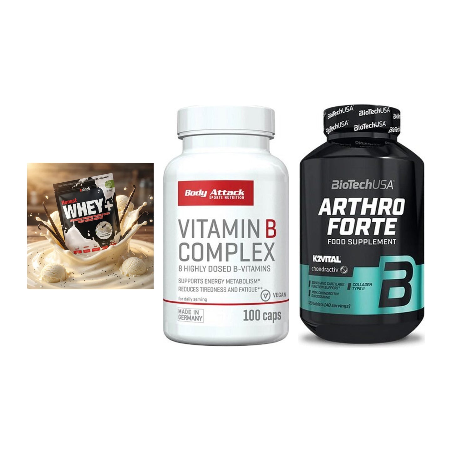 Regenerations-Set: Sinob Honest + Body Attack + BioTech Arthro – alle enthaltenen Artikel