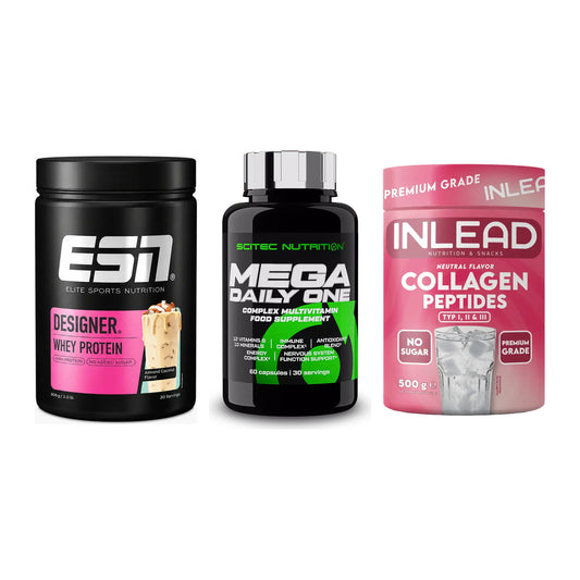 Regenerations-Set: ESN Designer + Scitec Mega + INLEAD Collagen – alle enthaltenen Artikel