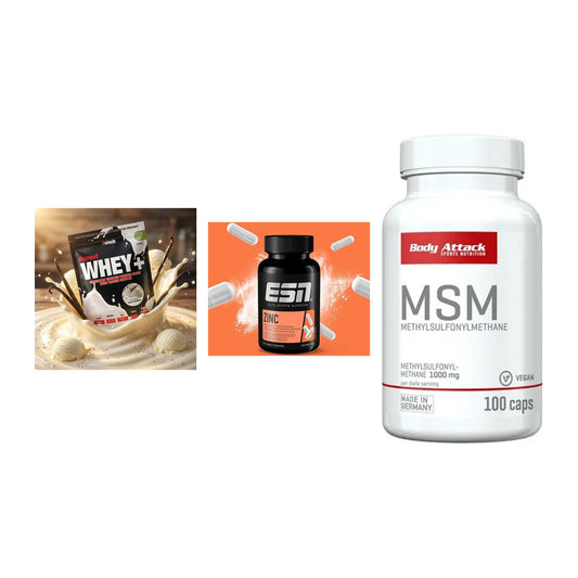 Regenerations-Set: Sinob Honest Whey+ + ESN Zinc + Body Attack MSM – alle enthaltenen Artikel