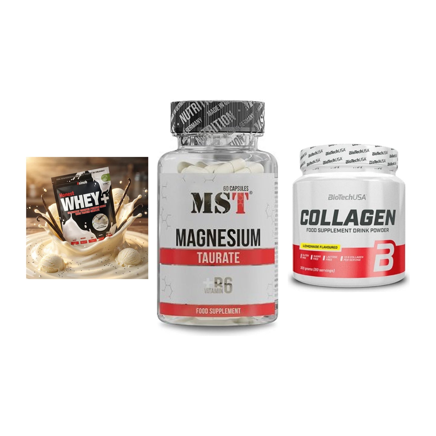 Regenerations-Set: Sinob Honest + MST Magnesium + BioTech Collage – alle enthaltenen Artikel