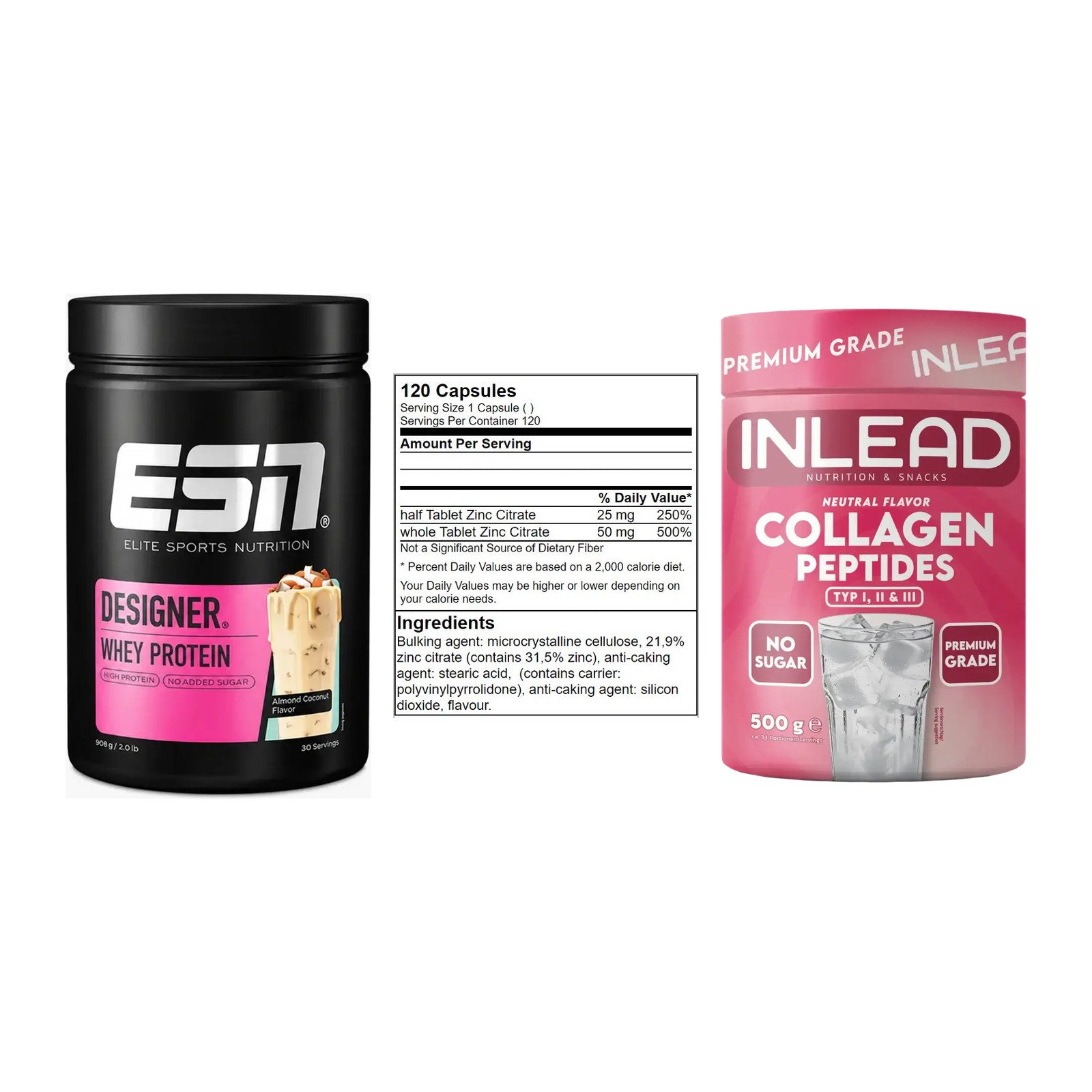 Regenerations-Set: ESN Designer + GN Zinc Citrate + INLEAD Collagen – alle enthaltenen Artikel
