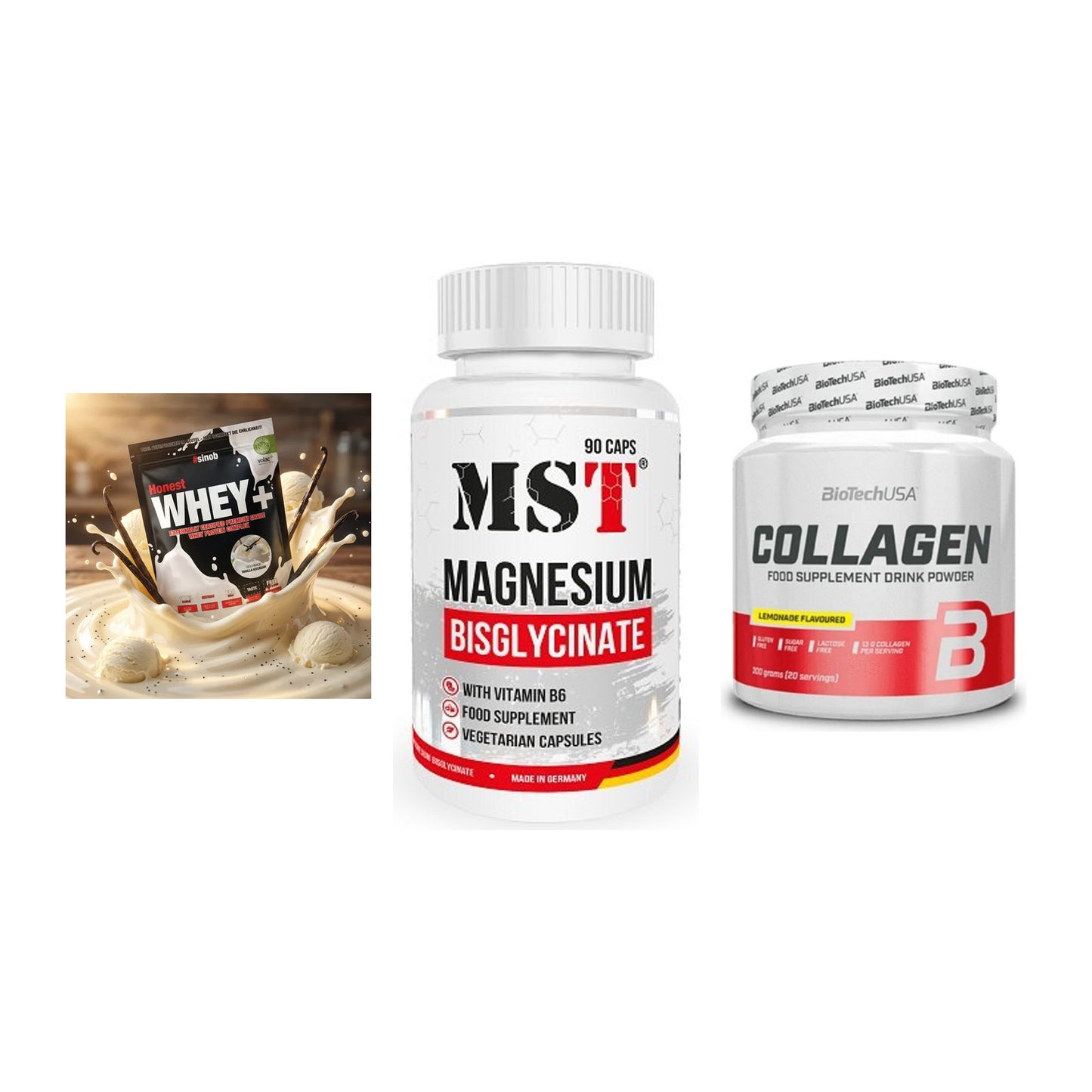 Regenerations-Set: Sinob Honest + MST Magnesium + BioTech Collage – alle enthaltenen Artikel