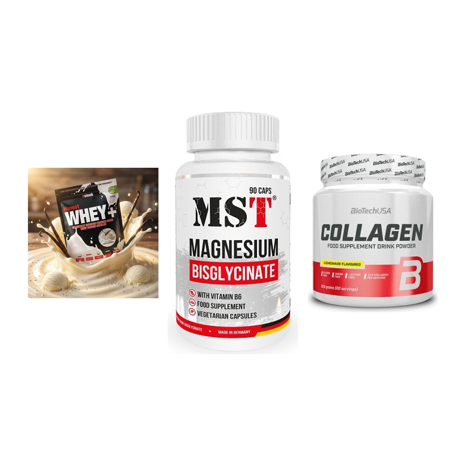 Regenerations-Set: Sinob Honest + MST Magnesium + BioTech Collage – alle enthaltenen Artikel