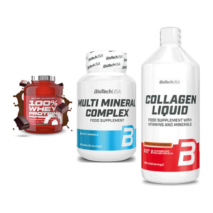 Regenerations-Set: Scitec 100% + BioTech Multi + BioTech Collage – alle enthaltenen Artikel