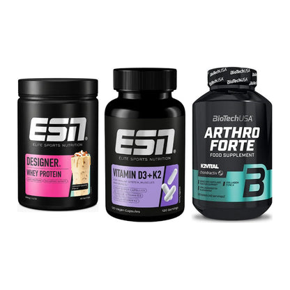 Regenerations-Set: ESN Designer + ESN Vitamin D3 + BioTech Arthro – alle enthaltenen Artikel