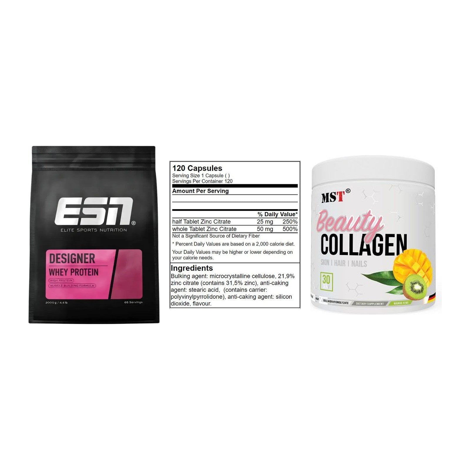 Regenerations-Set: ESN Designer + GN Zinc Citrate + MST Beauty – alle enthaltenen Artikel