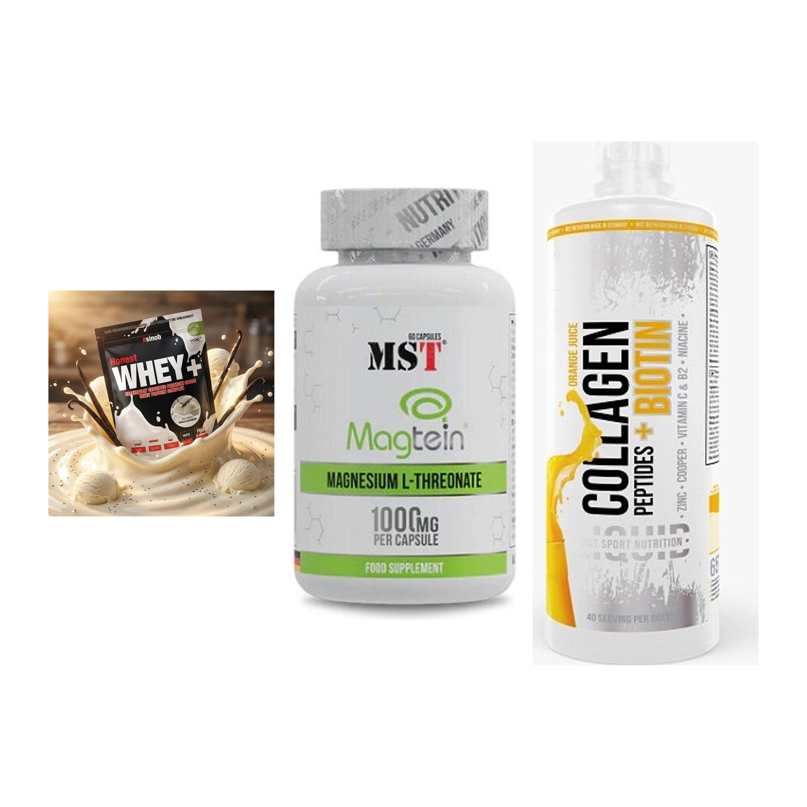 Regenerations-Set: Sinob Honest + MST Magnesium + MST Collagen – alle enthaltenen Artikel