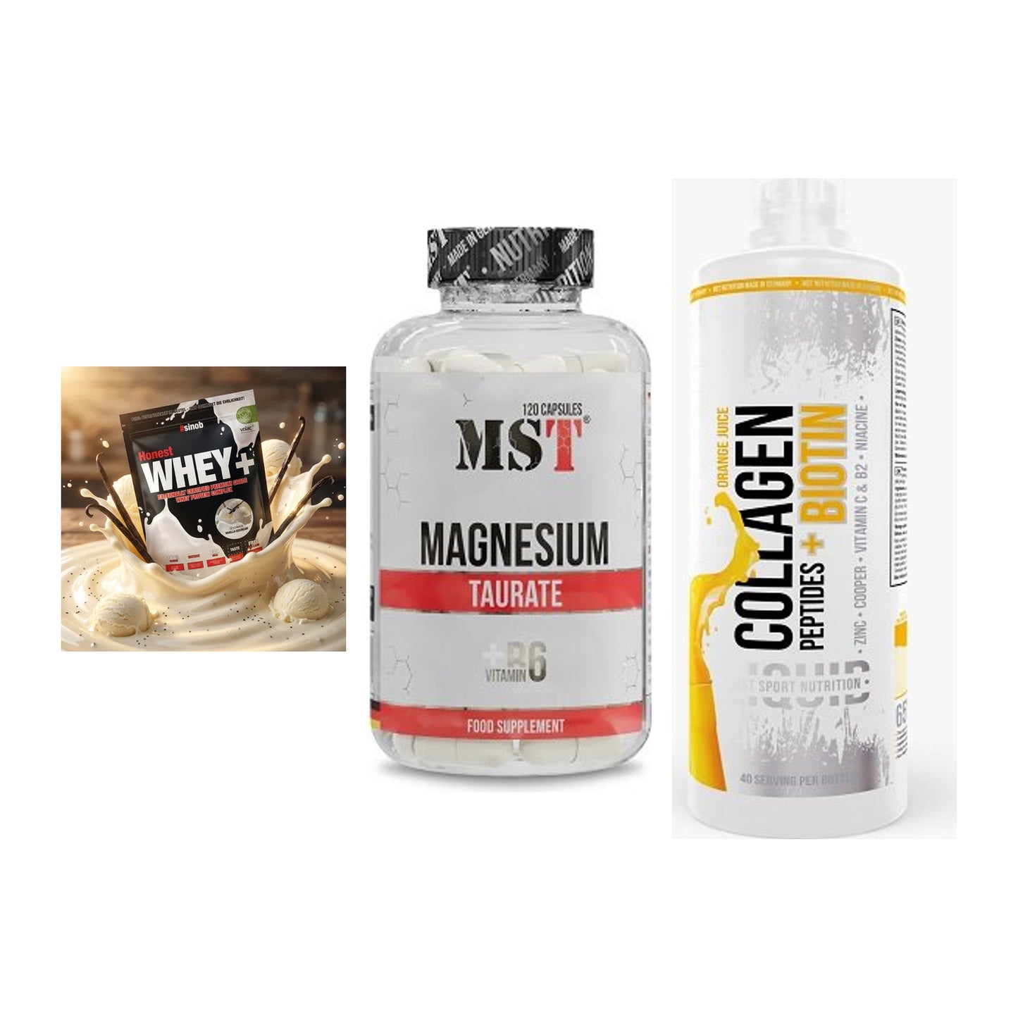 Regenerations-Set: Sinob Honest + MST Magnesium + MST Collagen – alle enthaltenen Artikel