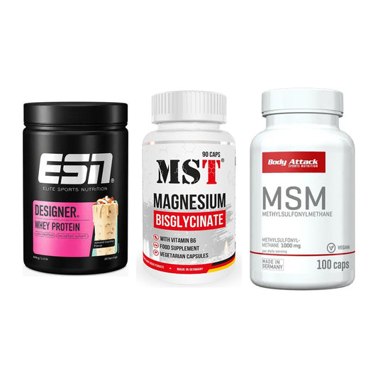 Regenerations-Set: ESN Designer + MST Magnesium + Body Attack MSM – alle enthaltenen Artikel