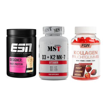 Regenerations-Set: ESN Designer + MST Vitamin D3 + FGN Kollagen 60 – alle enthaltenen Artikel