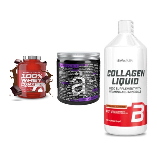 Regenerations-Set: Scitec 100% + Nanosupps Hype + BioTech Collage – alle enthaltenen Artikel