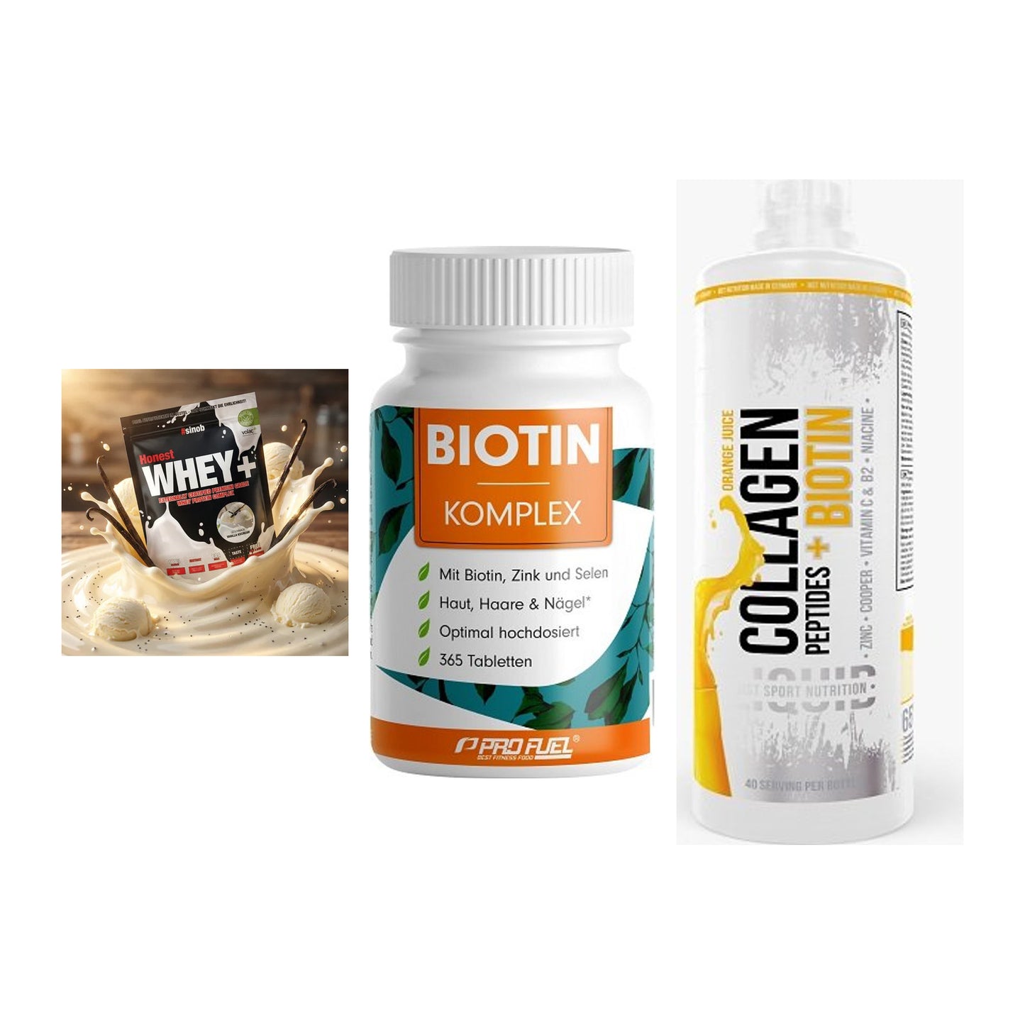 Regenerations-Set: Sinob Honest + ProFuel BIOTIN + MST Collagen – alle enthaltenen Artikel