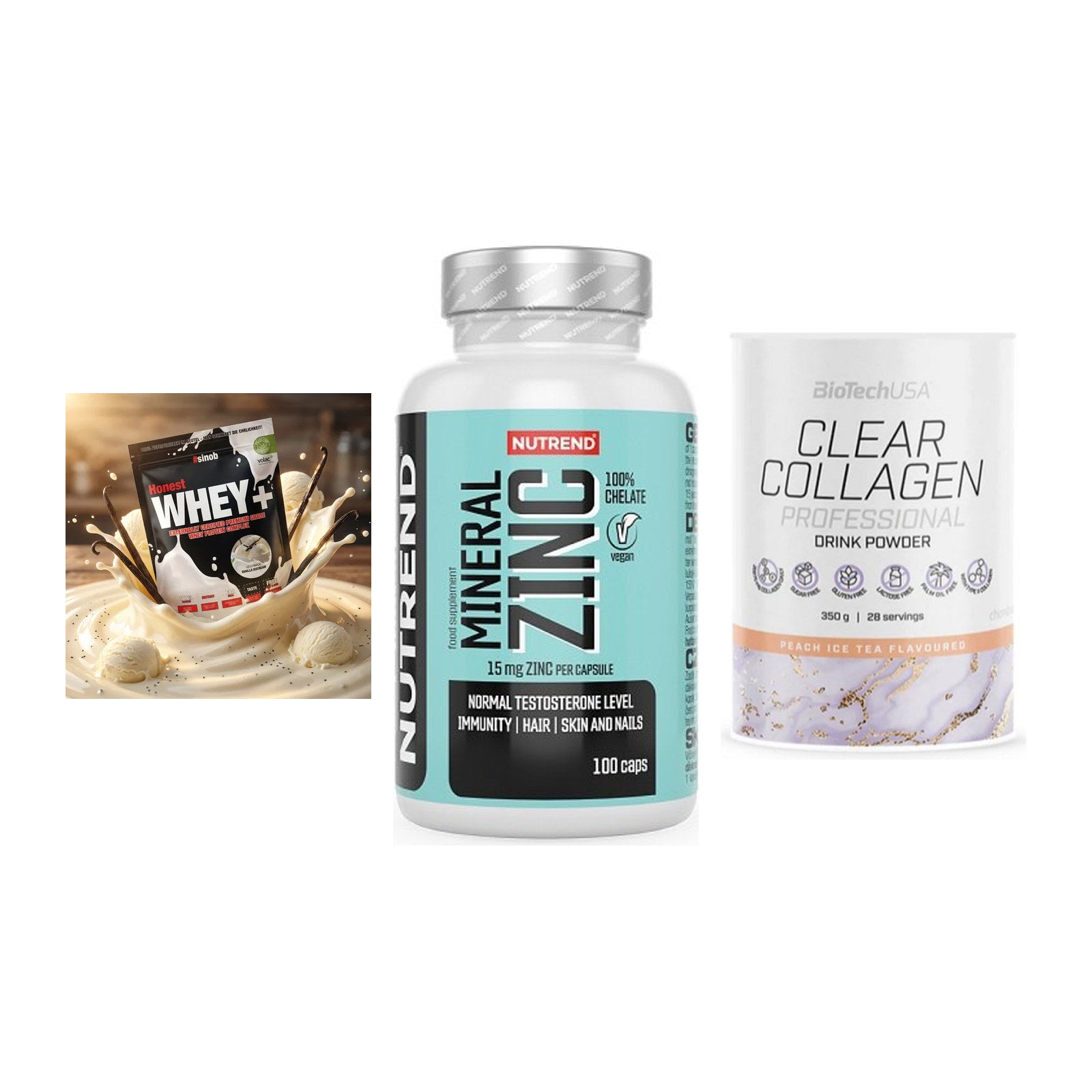 Regenerations-Set: Sinob Honest + Nutrend Zinc + BioTech Clear – alle enthaltenen Artikel