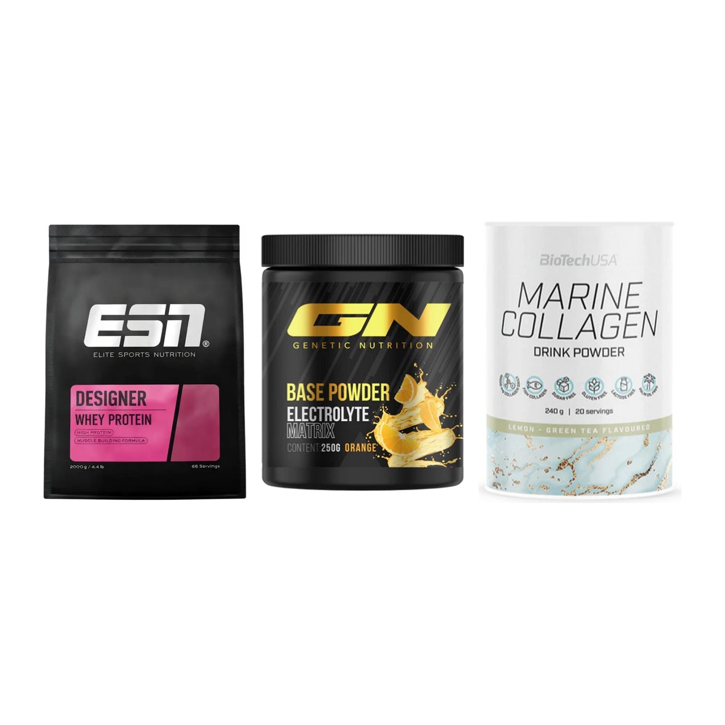 Regenerations-Set: ESN Designer + GN Base Powder + BioTech Marine – alle enthaltenen Artikel