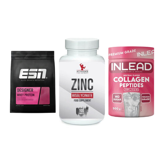Regenerations-Set: ESN Designer + #GYMJUICE ZINC + INLEAD Collagen – alle enthaltenen Artikel