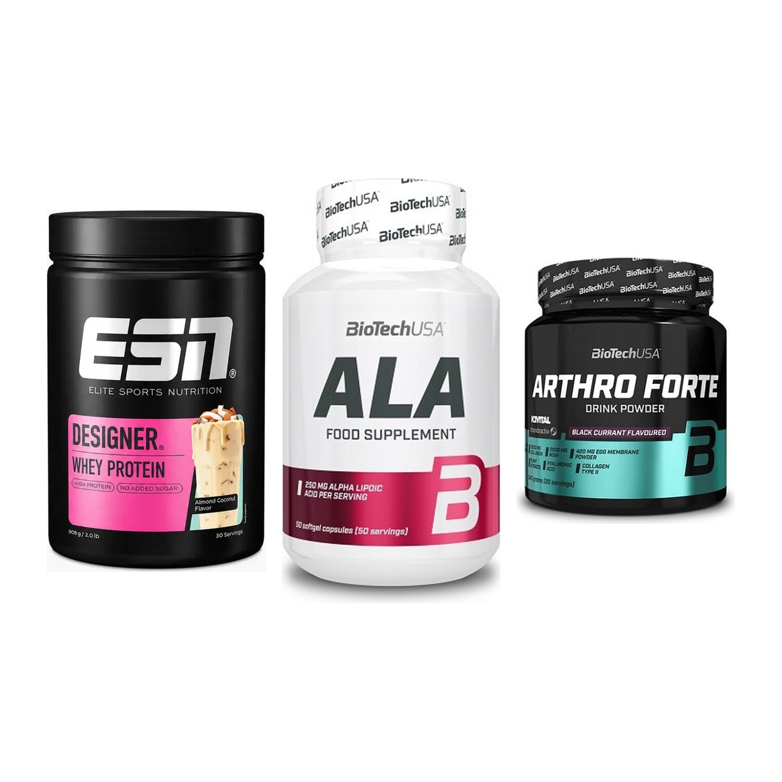 Regenerations-Set: ESN Designer + BioTech ALA + BioTech Arthro – alle enthaltenen Artikel