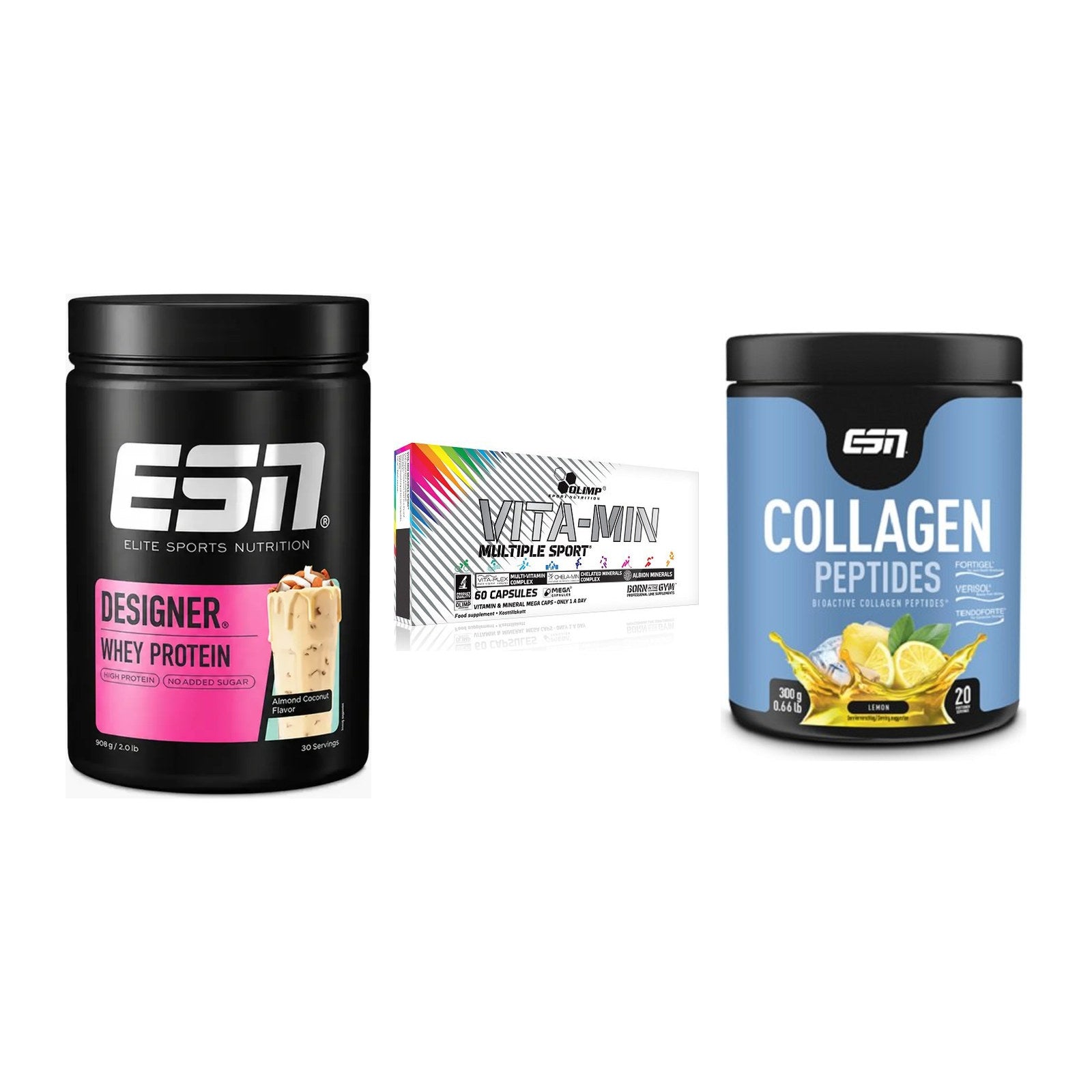 Regenerations-Set: ESN Designer + Olimp Vita-Min + ESN Collagen – alle enthaltenen Artikel