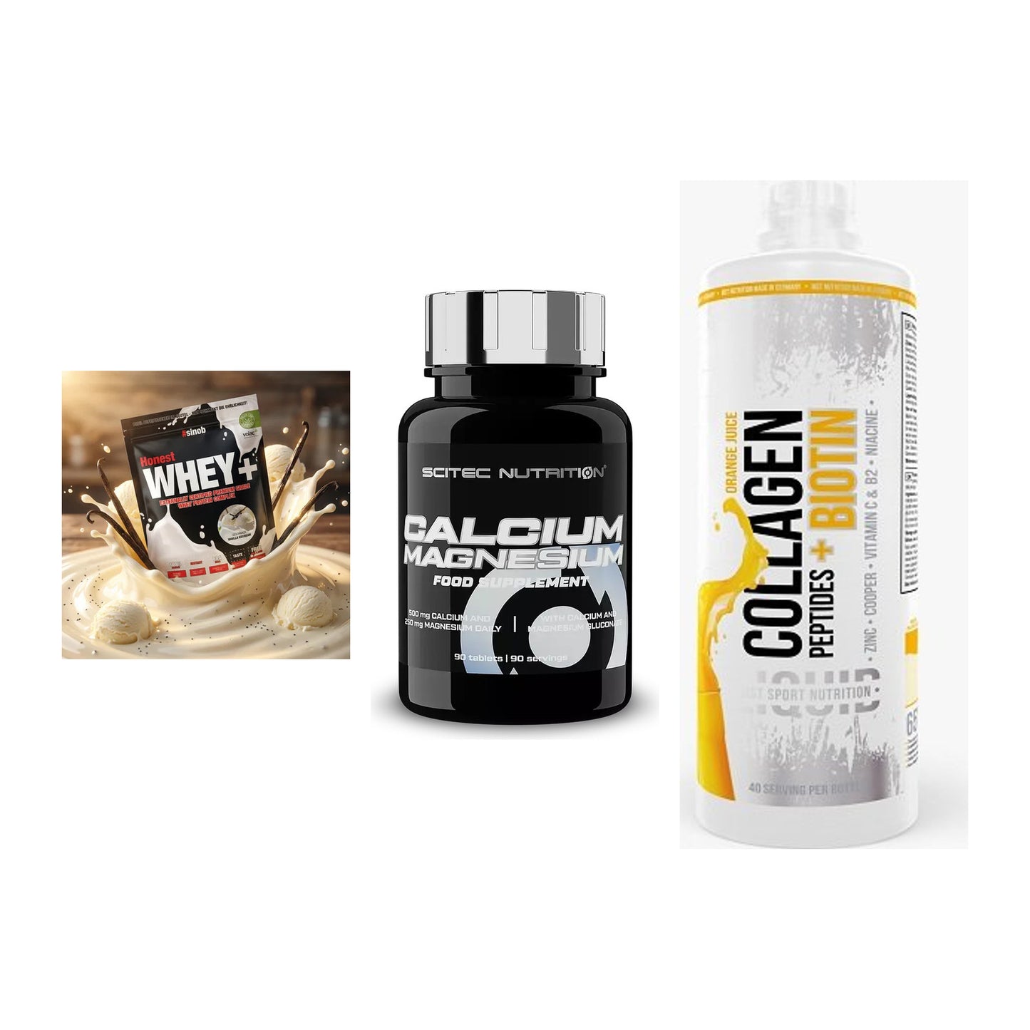 Regenerations-Set: Sinob Honest + Scitec Calcium + MST Collagen – alle enthaltenen Artikel