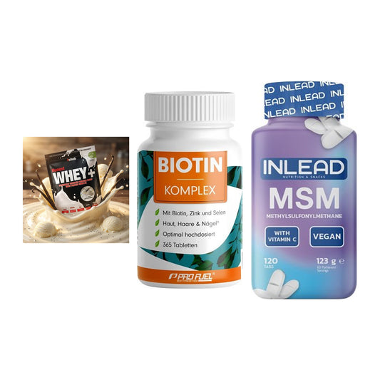 Regenerations-Set: Sinob Honest + ProFuel BIOTIN + INLEAD MSM – alle enthaltenen Artikel