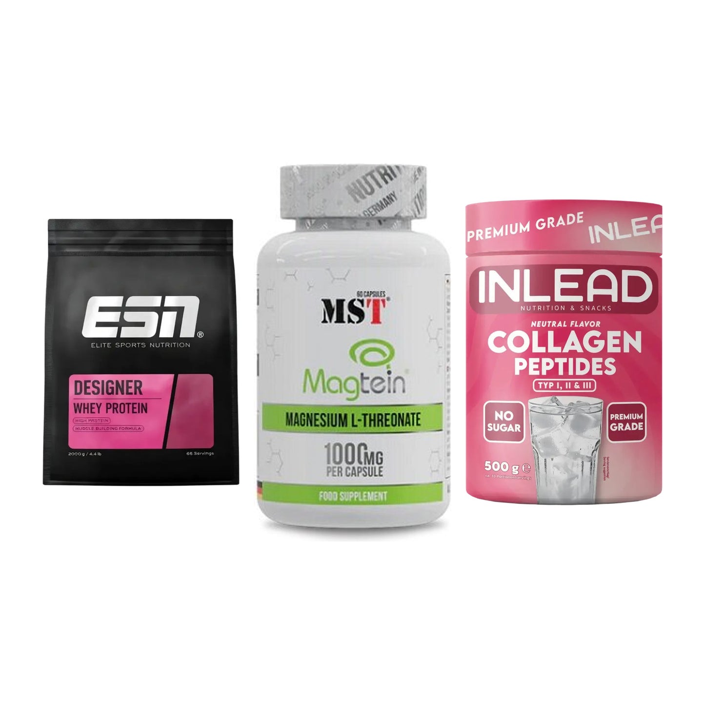 Regenerations-Set: ESN Designer + MST Magnesium + INLEAD Collagen – alle enthaltenen Artikel