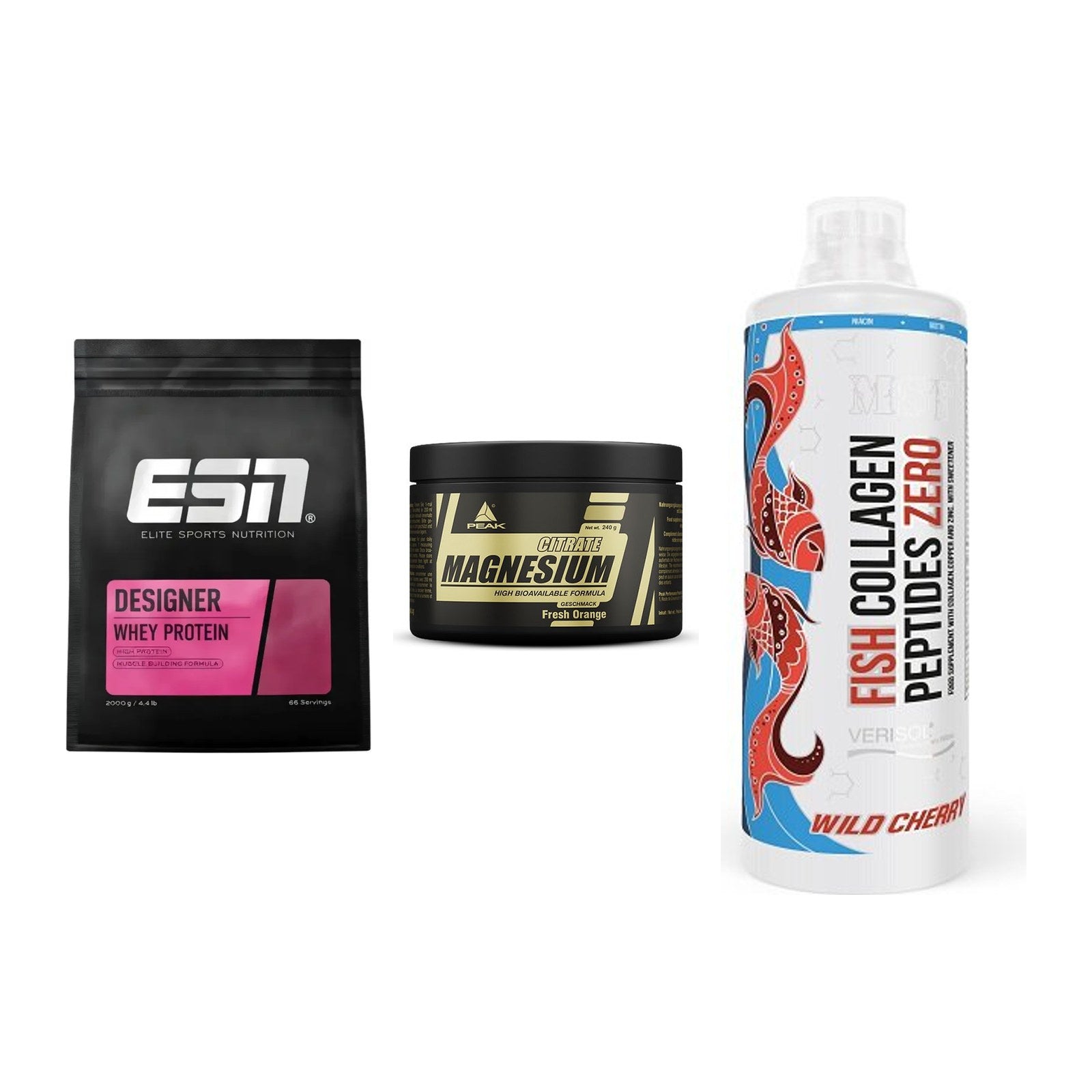 Regenerations-Set: ESN Designer + Peak Magnesium + MST Fish – alle enthaltenen Artikel